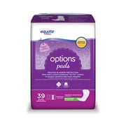 Equate Options Incontinence Pads for Women, Maximum, Long, 39 Ct