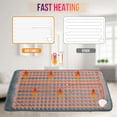 thumbnail image 2 of Graflsoa Washable Electric Heating Pad with 9 Adjustable Temperature Levels, 4 Timers, Far Infrared Therapy, US/EU Plug, Grey, 60x30cm, 2 of 6