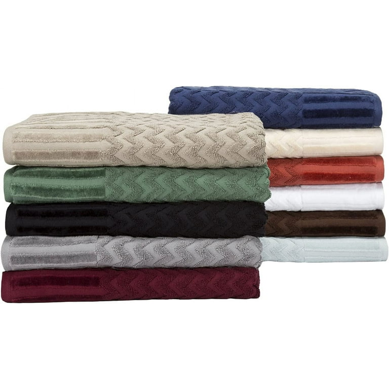 Lavish Home Chevron 100% Cotton 6 Piece Towel Set - Green, 1 unit