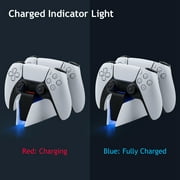 Honcam Tri-Protection Safety Dual Controller Charger for PS5 DualSense/DualSense Edge - White