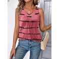 thumbnail image 4 of Zeagoo Womens Tank Tops Loose Fit V Neck Ruched Sleeveless Tops Casual Basic Banded Shirts S-XXL, 4 of 5