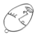 thumbnail image 3 of 10 Unids / pieza Hecho Hueco Tono Dorado Cara Collares Colgantes para Mujeres Accessry blanco Fernando Colgantes de la forma de la cara de DIY, 3 of 8