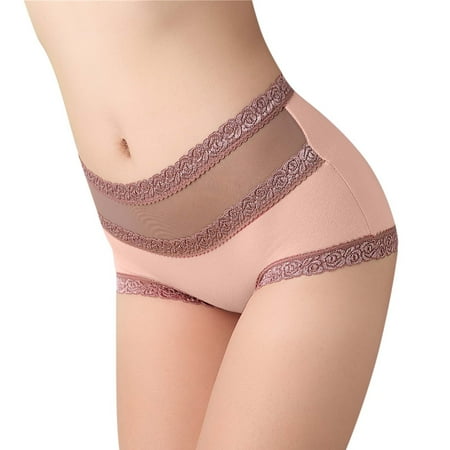adviicd Panties for Women Pack Lace Womens Underwear Cotton High Waist Underwear for Full Coverage Soft Comfortable Briefs Panty A Medium