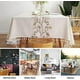 thumbnail image 4 of Granjero Gordo Mantel de cocina rústico, de algodón y lino, para 8 a 10 personas, color beige, 55 x 102 pulgadas, 4 of 5