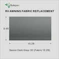 thumbnail image 7 of Dulepax RV Awning Fabric Replacement-17'(16'2" Fabric) Heavy Duty 16 oz Waterproof Vinyl Fabric Universal for Travel Trailer Camper Awning,Gray, 7 of 7