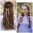 thumbnail image 5 of 2 count  Lace Hair Bows Cute  Bow Clips Long Tail Ribbon Bowknot Barrettes for Women Christmas Valentines Wedding Prom Decorative Accessories, 5 of 6