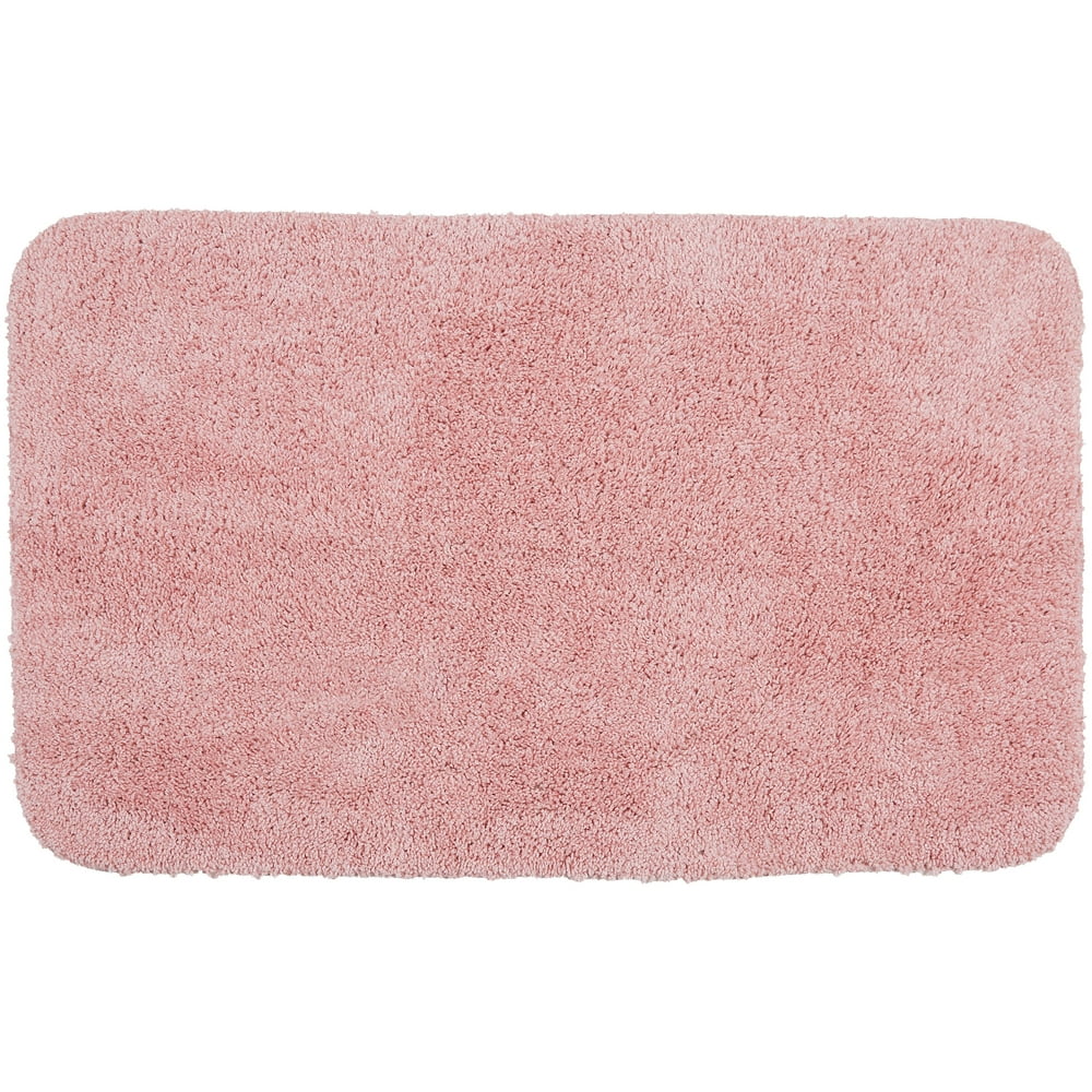 Mainstays Basic Bath Rug, Daylily Pink, 23" x 38"