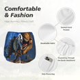 thumbnail image 4 of Balery Starry Night Charging Dinosaur Pantalones cortos deportivos para mujer con forro y dos bolsillos, elásticos, para entrenamiento, gimnasio, yoga-Medium, 4 of 7