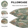 thumbnail image 5 of Green Orange Beige Boho Throw Pillow Covers 26x26 Inch Set of 2, Retro Ethnic Tribal Abstract Art Waterproof Outdoor Pillow Covers, Decorative Cushion Pillowcases for Couch, Sofa, Bed, Garden, Patio, 5 of 9