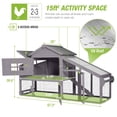 thumbnail image 6 of BUTINGLALE Outdoor Mobile Chicken Coop with Wheels Hen House with Nesting Box Wooden Bunny Cage Large Duck House with Run UV Roof Rabbit Hutch(Grey), 6 of 7