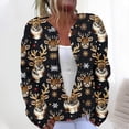 thumbnail image 1 of LOVZFMLL Vestes pour Femmes Mode Blouse Imprimée Manches Longues Sweat à Capuche, 1 of 5