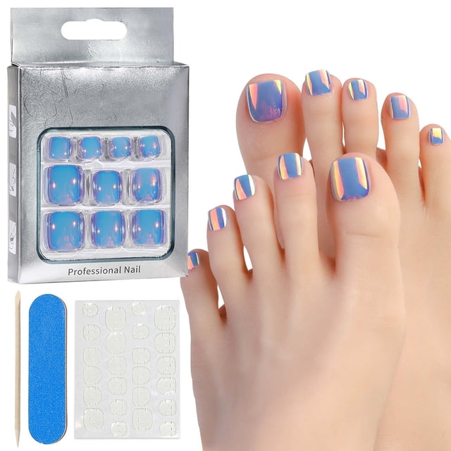 Fiudx Juego de 24 Uñas Postizas Acrílicas a Presión, Fácil Aplicación con Pegamento En Gel, Longitud y Forma Personalizables, Ideal para Bodas, Graduaciones, Citas, Manicura Elegante para Mujeres.