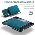 thumbnail image 4 of SaniMore Case for Samsung Galaxy Z Fold 5 7.6" 2023, PU Leather Case Detachable Magnetic Zipper Wallet Card Slots Kickstand Wireless Charging Anti-drop Shockproof 360°Protection Cover, Blue, 4 of 8