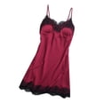 thumbnail image 2 of Camisón de pijama sedoso para mujer, lencería sexy, camisón de encaje, ropa de dormir, nuevo SG, 2 of 7