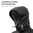 thumbnail image 3 of Veste Homme Moto Imperméable Extérieure Réfléchissante Résistante à l'Eau Veste et Pantalon Équipement de Pluie pour Vélo Vélo Camping Randonnée, 3 of 7