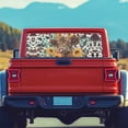 thumbnail image 4 of SEANATIVE Truck Back Window Decal Perforated See Through Graphic Sun Protection Window Decal Universal Automotive Graphic Decor for Most Trucks Pickups, Sunflower Daisy Highland Cow Print, 4 of 7