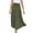 Army Green, variant on Maxi Skirts for Women Long Beach Skirts Pleated Elastic Waist Ruffled Skirt for Swim,Night Out,Casual Office, Party
