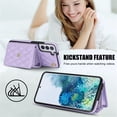 thumbnail image 3 of Samsung Galaxy S22 Funda Protectora con Bloqueo para Billetera Funda con Tapa Magnética Bolsillo con Ranuras para Múltiples Tarjetas con Correa para el Hombro Desmontable y Correa para la Muñeca, 3 of 7
