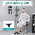 thumbnail image 4 of ELENKER Height Adjustable Shower Chair,  Bath Bench Shower Seat with Flip-up Armrests for Elderly, Disabled and Pregnant Women, 4 of 6