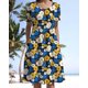 thumbnail image 2 of Vestido Medlor para mujer con estampado floral bohemio de verano y bolsillos, 2 of 6