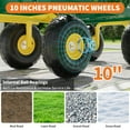 thumbnail image 6 of Steel Garden Cart, 900 LBS Capacity Utility Outdoor Wagon, Heavy Duty Mesh Garden Wagon Cart with Removable Sides and 10" Tires for Yard, Lawn, Garden, 6 of 7