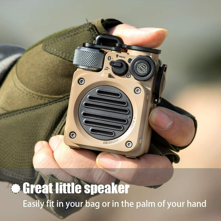 MUZEN Wild Mini Rugged Outdoor Speaker, Bluetooth 5.0 Portable Speaker with Built-in Flashlight, Crystal Clear Sound, Wireless Waterproof Speakers for MUZEN Wild Mini Rugged Outdoor Speaker, Bluetooth 5.0 Portable Speaker with Built-in Flashlight, Crystal Clear Sound, Wireless Waterproof Speakers for