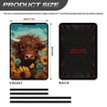 thumbnail image 4 of XYZCANDO Highland Cow RV Door Window Shade Floral RV Window Cover RV Accessories Easy to Install RV Black Out Curtains for Camper Windows 26'' X 17'' Travel Trailer Door Blackout Window Shade Blue, 4 of 7