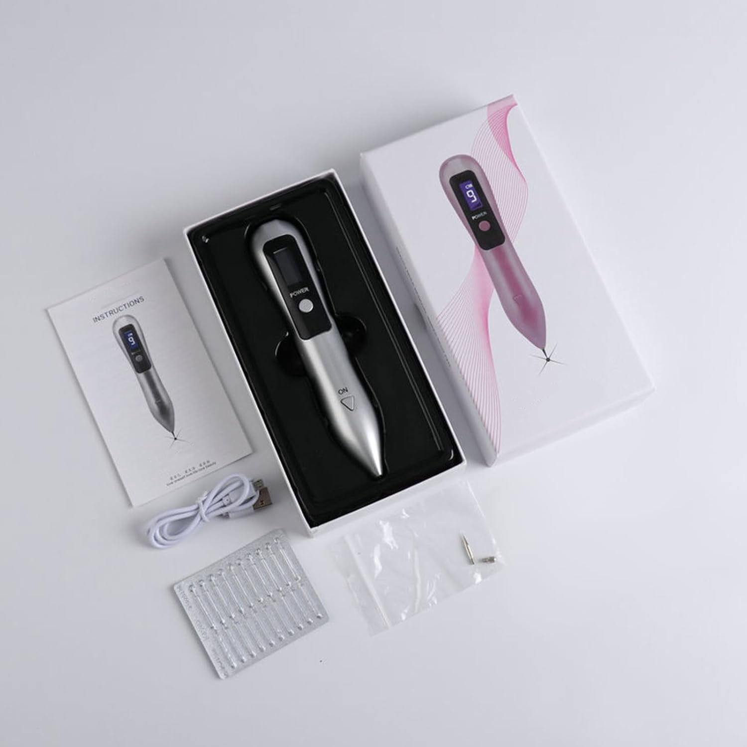 Nuzzy Pen for Skin, Advanced Beauty Pen, Portable and Rechargeable Tools to Use at Home (White)
