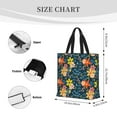 thumbnail image 3 of Pofeuu Blue Floral Print Tote Bag for Women,Hobo HandBags with Zipper,Large Capacity Casual Shoulder Handbags with Inner Pockets, 3 of 7