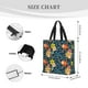 thumbnail image 3 of Fotbe Blue Floral Bolsa Tote con Estampado para Mujer, Bolsos con Cremallera, Bolsa de Hombro Casual de Gran Capacidad con Bolsillos Internos, 3 of 7