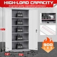 thumbnail image 3 of Pataku Garage Storage Cabinet Metal Locking Cabinet 5-Layer with Door Steel Multifunctional Storage Cabinet with 4 Adjustable Shelves, Tool Cabinets for Home, Office, Warehouse, 3 of 8