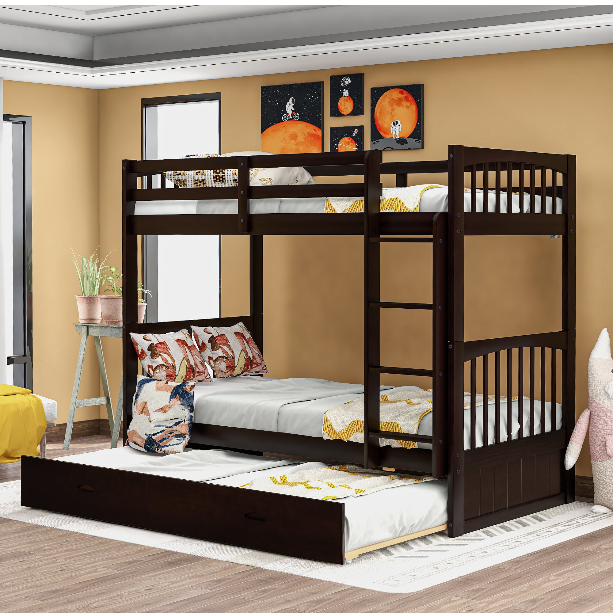 Merax Wood Bunk Bed Twin Over, Pay Weekly Bunk Beds