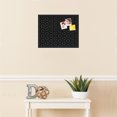 thumbnail image 3 of PinPix 19x15 Custom Cork Bulletin Board Modeco Hex W B Poster Board Has a Fabric Style Canvas Finish, Framed in Modeco Hex W B, by ArtToFrames (PinPix-1730), 3 of 5