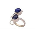 thumbnail image 3 of Lapis Lazuli 925 Sterling Silver Handmade Women Statement Cat Ring Size 13.5, 3 of 4