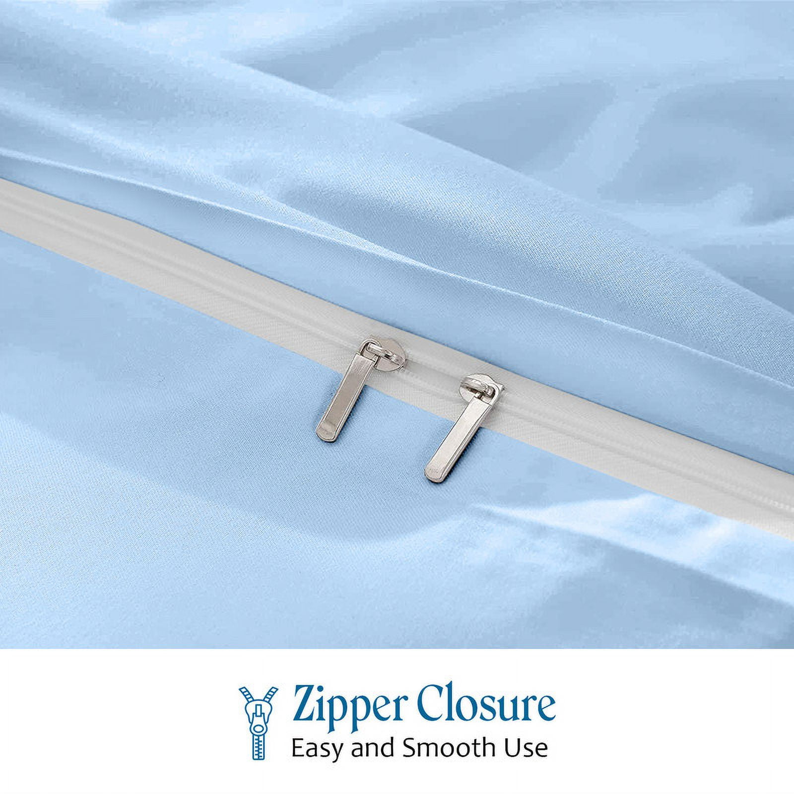 500 Thread Count 100% Egyptian Cotton 1 Piece Duvet Cover with Zipper Closure & Corner Twin/TwinXL 1 Pc Duvet Cover Color Sky Blue Solid