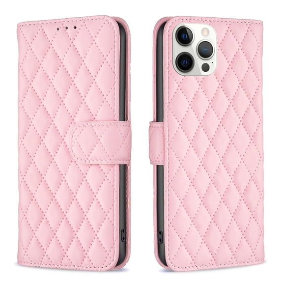 Phone Case for iPhone 12 Pro Max Wallet PU Leather Case with Card Slots Kickstand Shockproof Magnetic Flip Cell Phone Cover, Pink