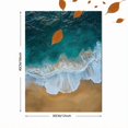 thumbnail image 3 of Qisvanset Framed Canvas Wall Art 12x16 Inch Emerald Green Beach Ocean Minimal Coastal Art, 3 of 5