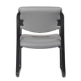 thumbnail image 5 of Boss Office Products Leather Sled Base Reception Chair, Grey, 5 of 7
