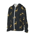 thumbnail image 2 of Kll Christmas Deers Print Men'S Women’s Upf 50+ Sun Protection Outdoor Hoodie Jacket Long Sleeve Fishing Hiking Performance Shirt- Large, 2 of 8