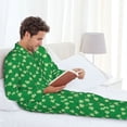 thumbnail image 6 of Sikiie St Patrick's Day Print Mens Pajama Set, Soft Warm Long Sleeve Sleepwear, Cozy Button-Down Pjs for Men-X-Large, 6 of 7