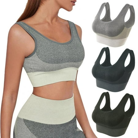KOERIM Padded Strappy Sports Bras for Women - Activewear Athletic Tank Top Wirefree Comfort Bra for Gym Yoga Running Fitness Pack of 7