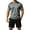 Gray, variant on Miqool Men's Summer Activewear Set Short Sleeve Crewneck Tee and Drawstring Athletic Shorts for Gym Casual