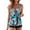 Black & Green, variant on Women Tummy Control Swimsuit Modest Tankini Top with Boyshort Bathing Suits Swimwear Leaves 4XL