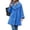Blue, variant on Women's Lapel Wool Blend Pea Coats Long Sleeve Button Down Casual Work Fall Winter Loose Woolen Coats