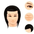 thumbnail image 6 of Vaveren Hair Mannequin Head Portable Doll Head for Braiding Hairdresser Hair Styling A Type Black, 6 of 8