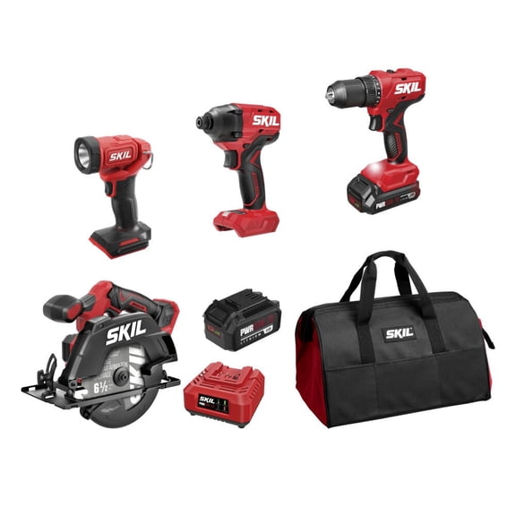 Skil Pwrcore 20 Brushless 20V 4 Tool Combo Kit