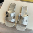thumbnail image 3 of AXXD Women Silver Sandals New Summer Flat Shoes Over Sandals Casual Open Toe, 3 of 5