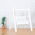 thumbnail image 1 of :12 Hecha en Mini de Porche Columpio Modelo de Simulación Muebles de para Patio Trasero Paisaje blanco CUTICAT Columpio de porche de casa de muñecas, 1 of 7