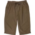 thumbnail image 1 of Karen Scott Kiera Pantalones casuales de pierna ancha para mujer, Marrón, 1X, 1 of 2