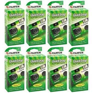 Fujifilm QuickSnap Flash 400 One Time Use 35mm Camera with Flash, 27 Exposures, 8-Pack